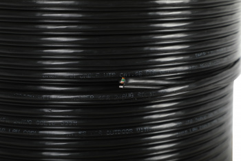 Кабель сетевой Ningbo 1Гбит/с UTP 4 пары cat.5E solid 0.5мм CCA molded 305м серый outdoor стальной трос