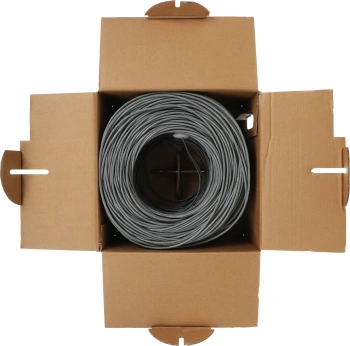 Кабель сетевой Ningbo UTP 4 пары cat.5E solid 0.5мм Cu molded 305м серый