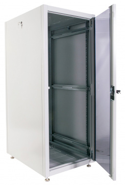 Шкаф коммутационный ЦМО (ШТК-Э-24.6.6-13АА) напольный 24U 600x600мм пер.дв.стекл металл 2 бок.пан. направл.под закл.гайки 540кг серый 515мм 51кг 180град. 1187мм IP20 сталь
