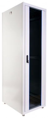 Шкаф коммутационный ЦМО (ШТК-Э-42.6.6-13АА) напольный 42U 600x600мм пер.дв.стекл металл 2 бок.пан. направл.под закл.гайки 710кг серый 515мм 77кг 180град. 1987мм IP20 сталь