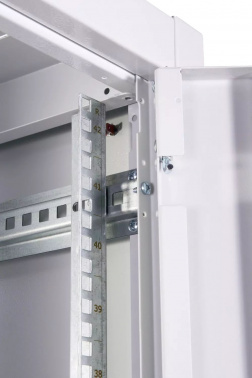 Шкаф коммутационный ЦМО (ШТК-Э-42.6.6-33АА) напольный 42U 600x600мм пер.дв.металл металл 2 бок.пан. направл.под закл.гайки 710кг серый 515мм 77кг 180град. 1987мм IP20 сталь