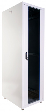 Шкаф серверный ЦМО (ШТК-Э-42.6.10-13АА) напольный 42U 600x1000мм пер.дв.стекл металл 2 бок.пан. направл.под закл.гайки 710кг серый 915мм 95кг 180град. 1987мм IP20
