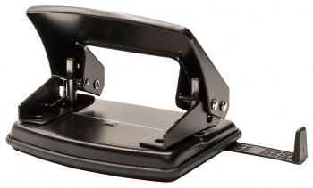 Дырокол Buro макс.:20лист. металл черный отв.:2 с линейкой