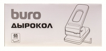Дырокол Buro макс.:65лист. металл черный отв.:2 с линейкой