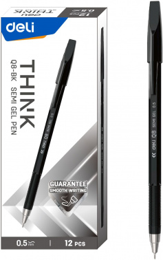 Набор ручек шариков. Deli Think EQ8-BK