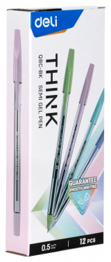 Набор ручек шариков. Deli Think EQ8C-BK