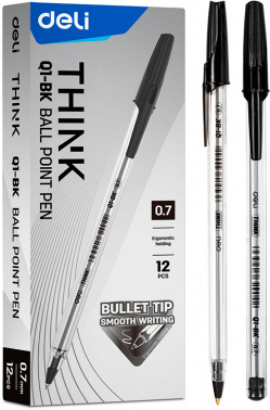 Ручка шариков. Deli Think EQ1-BK