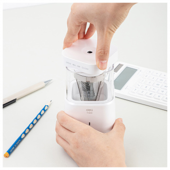 Точилка для карандашей электрическая Deli  E71203-WH