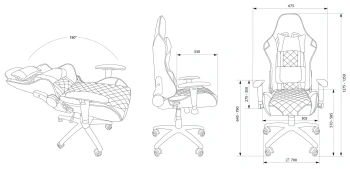 Кресло игровое Cactus  CS-CHR-030BLS