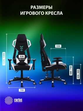 Кресло игровое Cactus  CS-CHR-090BLW