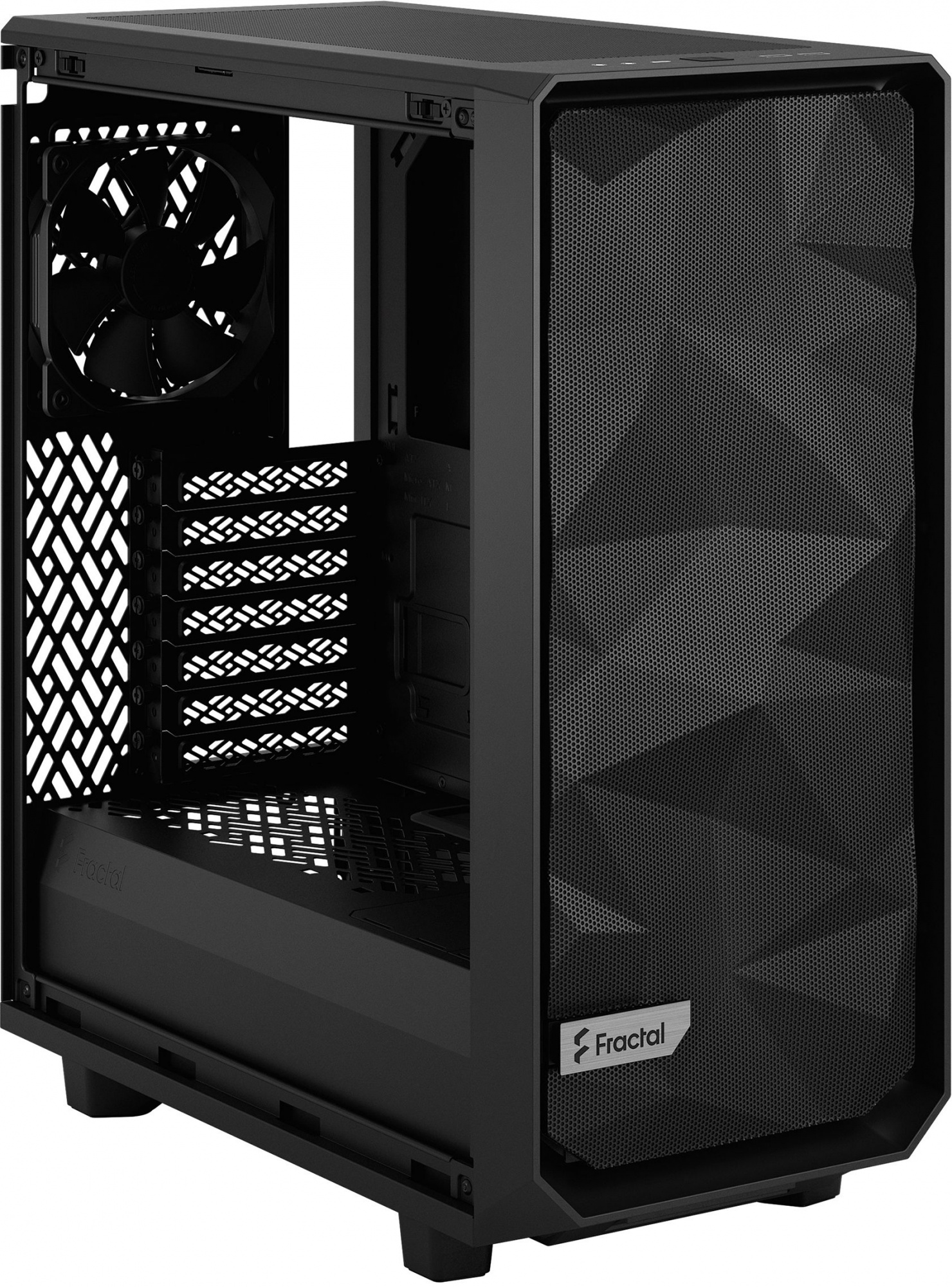 Корпус Fractal Design Meshify 2 Compact TG Light Tint черный без БП ATX  5x120mm 4x140mm 2xUSB3.0 audio bott PSU