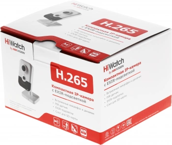Камера видеонаблюдения IP HiWatch DS-I214W(C) (2.8 MM) Wi-Fi 2.8-2.8мм корп.:белый/черный