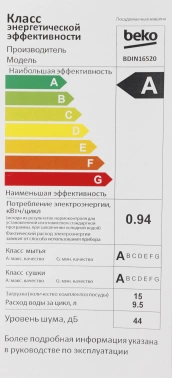 Посудомоечная машина встраив. Beko BDIN16520