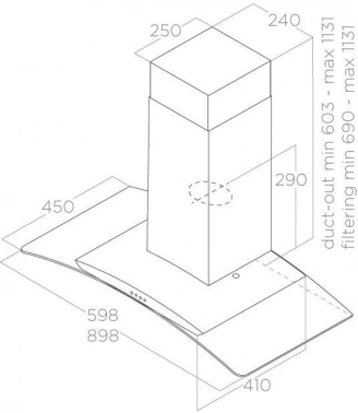 Вытяжка каминная Elica Circus IX/A/90