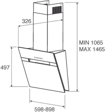 Вытяжка каминная Jet Air Bonny WH 90 A