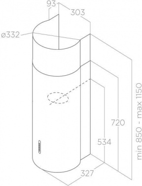 Вытяжка каминная Elica Stone WH/A/33