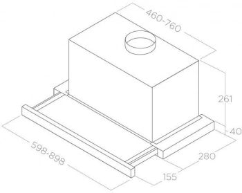 Вытяжка встраиваемая Elica Elite 26 IX/A/90