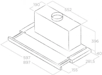 Вытяжка встраиваемая Elica Elite 35 GRIX/A/60