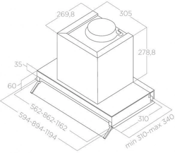 Вытяжка встраиваемая Elica Boxin PLUS IXGL/A/90