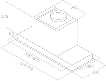 Вытяжка встраиваемая Elica Hidden 2.0 IX/A/72