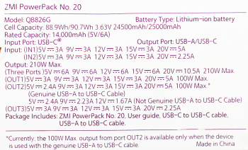 Мобильный аккумулятор ZMI  QB826G