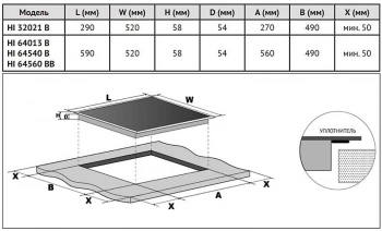Индукционная варочная поверхность Korting HI 64013 BW
