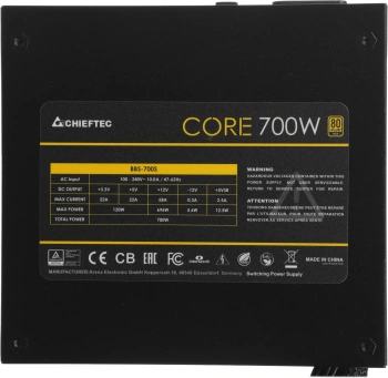 Блок питания Chieftec ATX 700W CORE BBS-700S