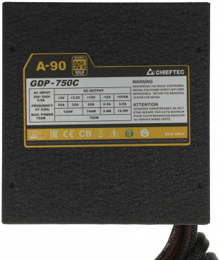 Блок питания Chieftec ATX 750W A-90 GDP-750C