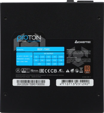 Блок питания Chieftec ATX 750W Proton BDF-750C