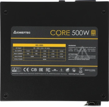 Блок питания Chieftec ATX 500W Core BBS-500S