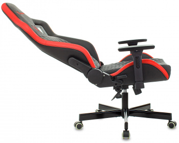 Кресло игровое Knight Outrider черный, красный ромбик эко.кожа с подголов. крестовина металл