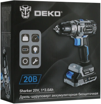 Дрель-шуруповерт Deko Sharker 20V