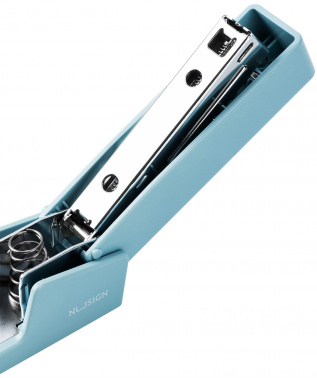 Степлер Deli NS084-BL Nusign 24/6 26/6 (20листов) синий 100скоб коробка