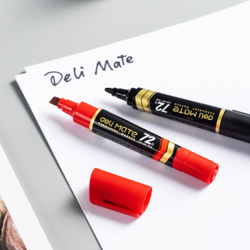 Маркер перманентный Deli  EU72-BK