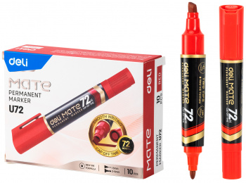 Маркер перманентный Deli  EU72-RD