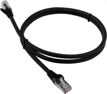 Патч-корд Lanmaster LAN-PC45/S6-1.0-BK FTP RJ-45 вил.-вилка RJ-45 кат.6 1м черный LSZH