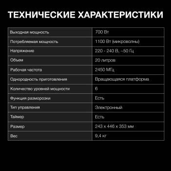 Микроволновая Печь Hyundai HYM-D3029