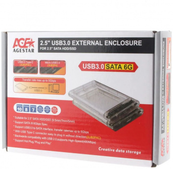 Внешний корпус для HDD/SSD AgeStar 3UB2P4C