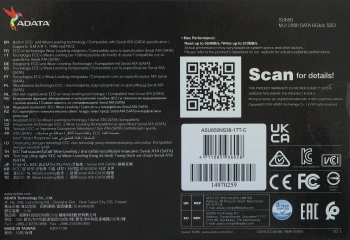 Накопитель SSD A-Data SATA-III 1TB ASU650NS38-1TT-C