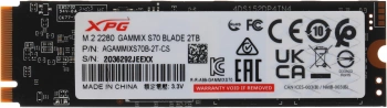 Накопитель SSD A-Data PCIe 4.0 x4 2TB AGAMMIXS70B-2T-CS