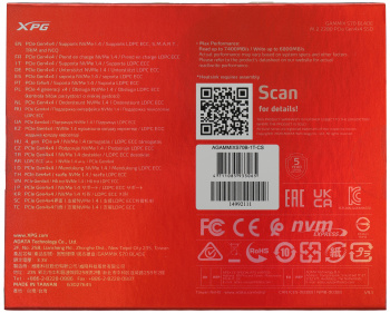 Накопитель SSD A-Data PCIe 4.0 x4 1TB AGAMMIXS70B-1T-CS