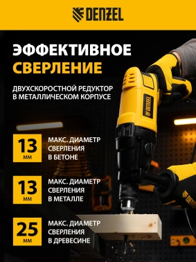 Дрель ударная Denzel ID-1050-2