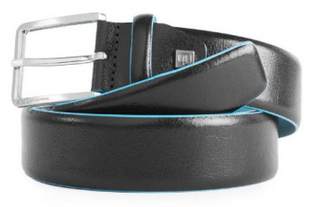 Ремень мужской Piquadro Blue Square CU5258B2/N регулир. 125х3.5см черный натур.кожа