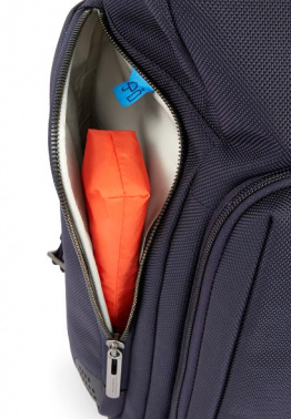 Рюкзак мужской Piquadro Brief2 CA5949BR2/BLU роллтоп синий нейлон/натур.кожа