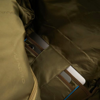 Рюкзак мужской Piquadro Brief2 CA5949BR2/BLU роллтоп синий нейлон/натур.кожа