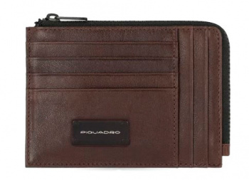 Чехол для кредитных карт Piquadro Harper PU1243APR/TM коричневый натур.кожа