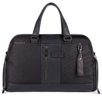 Сумка дорожная Piquadro Brief2 BV4447BR2/N черная нейлон/натур.кожа