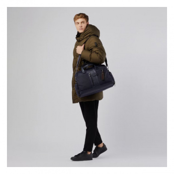 Сумка дорожная Piquadro Brief2 BV4447BR2/N черная нейлон/натур.кожа