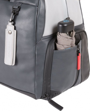 Сумка дорожная Piquadro Urban BV4447UB00/GRN серая/черная натур.кожа