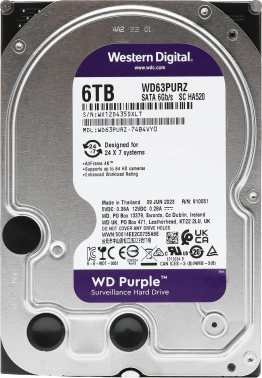 Жесткий диск WD SATA-III 6TB  WD63PURZ